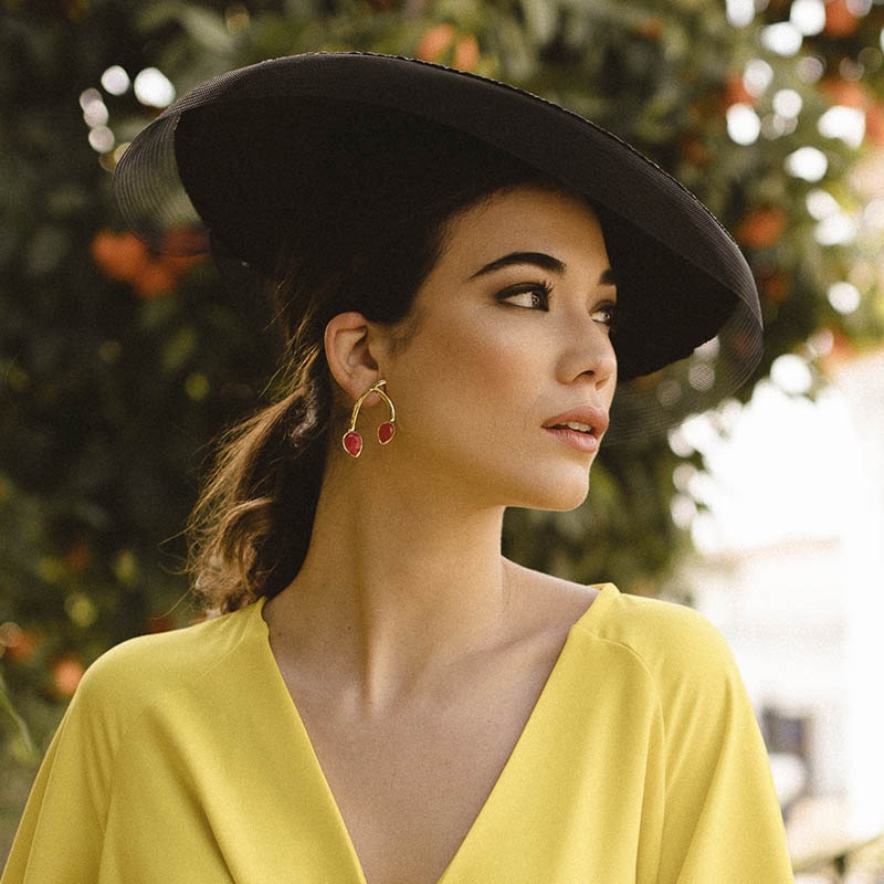 Pendientes Vida Rojo Cereza