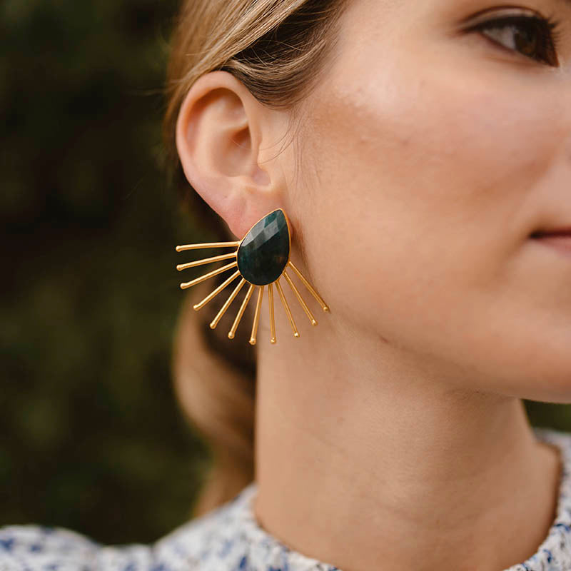 Pendientes Yelena Verde apatita