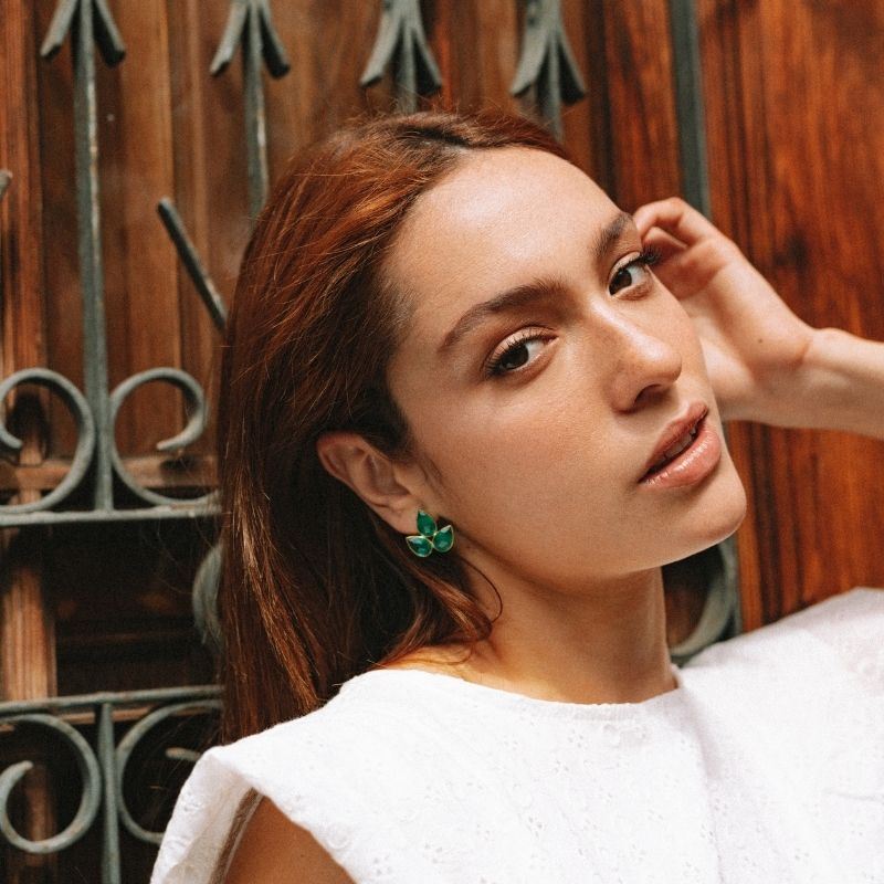 Pendientes Yoga Big Ed. Limitada Pulido Verde