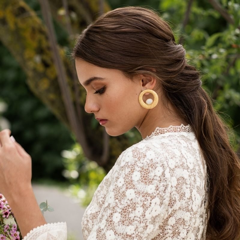 Pendientes Yugen Piedra Lunar