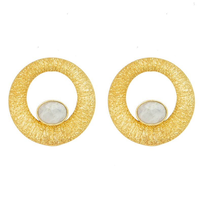 Pendientes Yugen Piedra Lunar