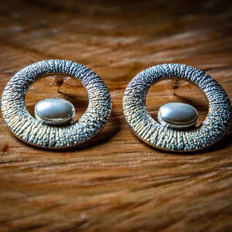 Pendientes Yugen Plata Perla
