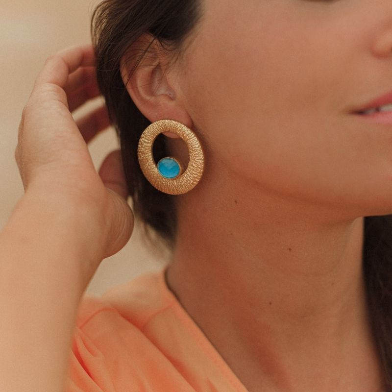 Pendientes Yūgen Azul Turquesa