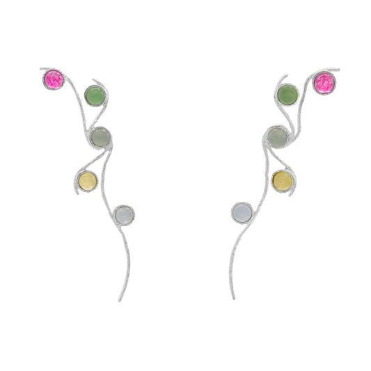 Pendientes Zadar Big Plata Multicolor