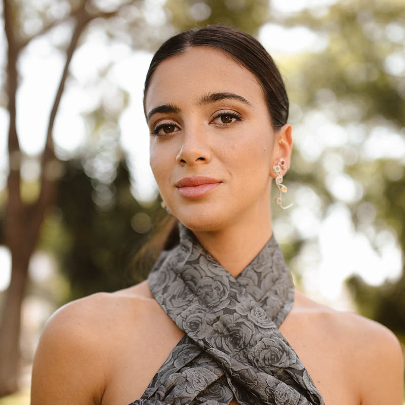 Pendientes Zadar Big Plata Multicolor