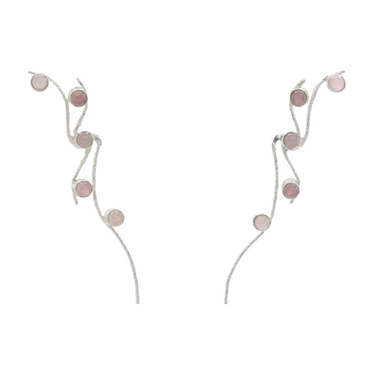 Pendientes Zadar Small Plata Rosa Claro