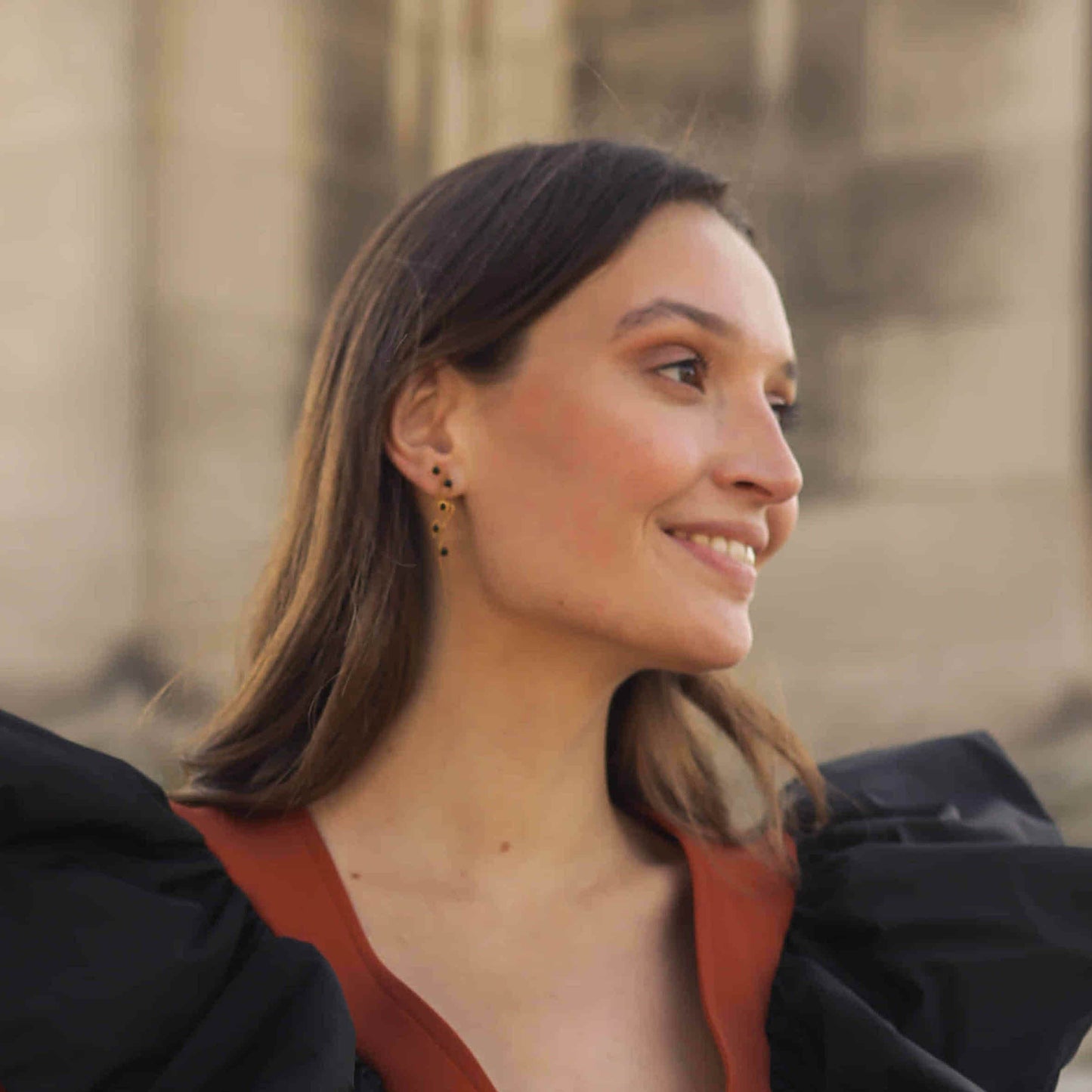 Pendientes Zadar Small Negro