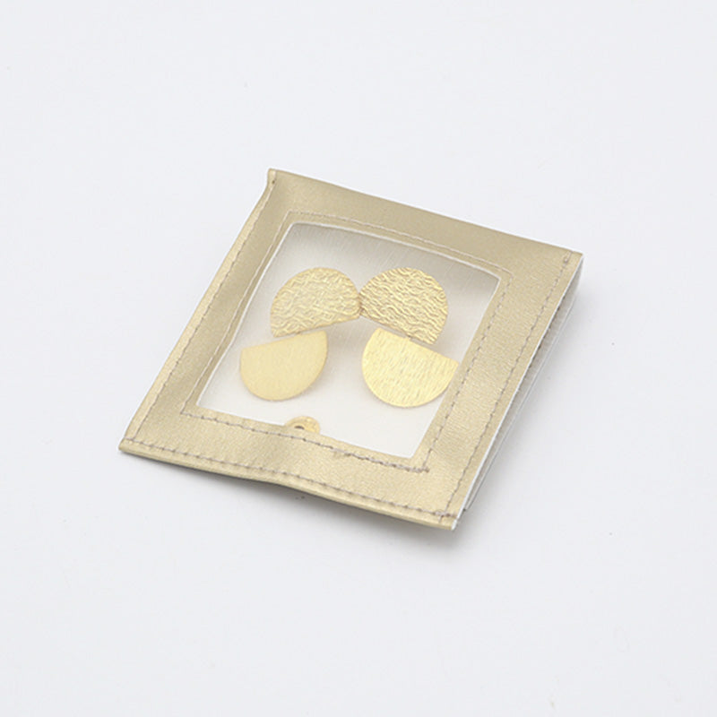 Bolsa De Polipiel Dorado Botón