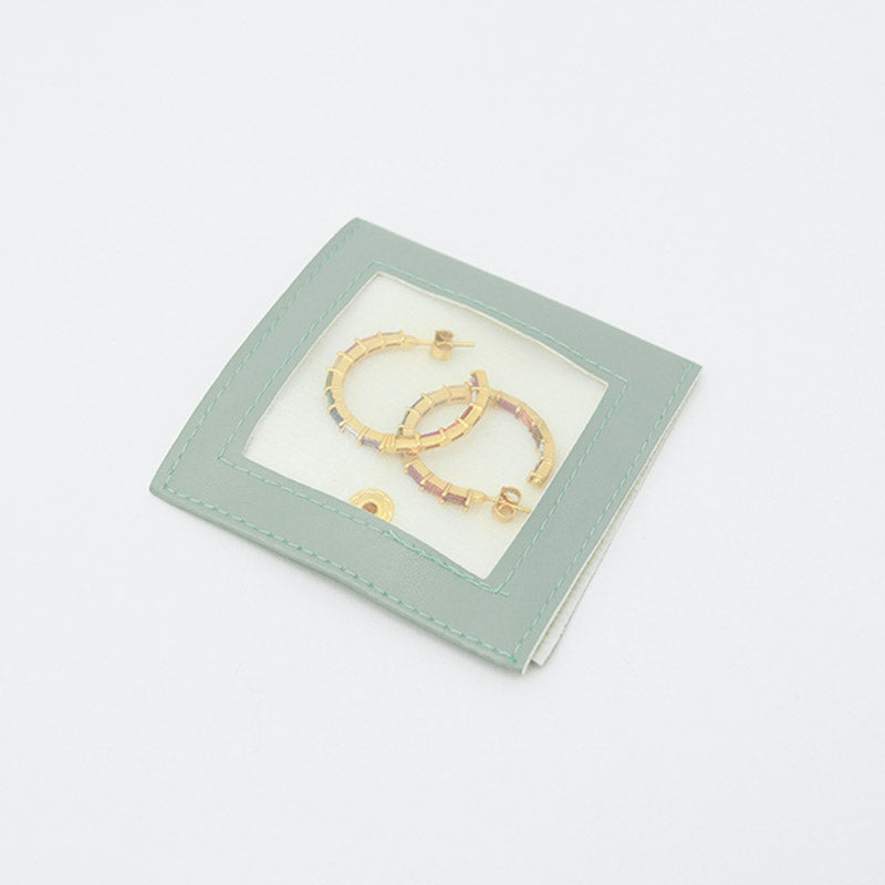 Bolsa De Polipiel Attrium Verde Mint oscuro Botón