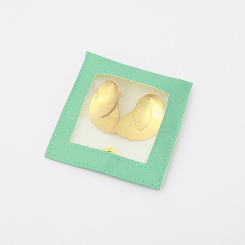 Bolsa De Polipiel Verde Brillante Botón