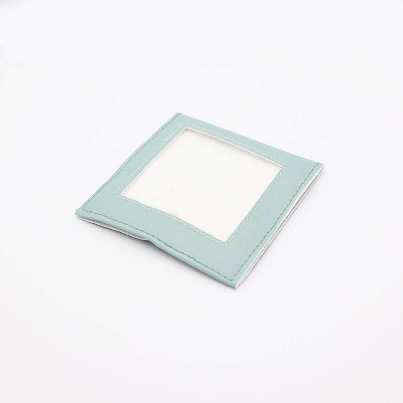 Bolsa De Polipiel Azul Agua Botón