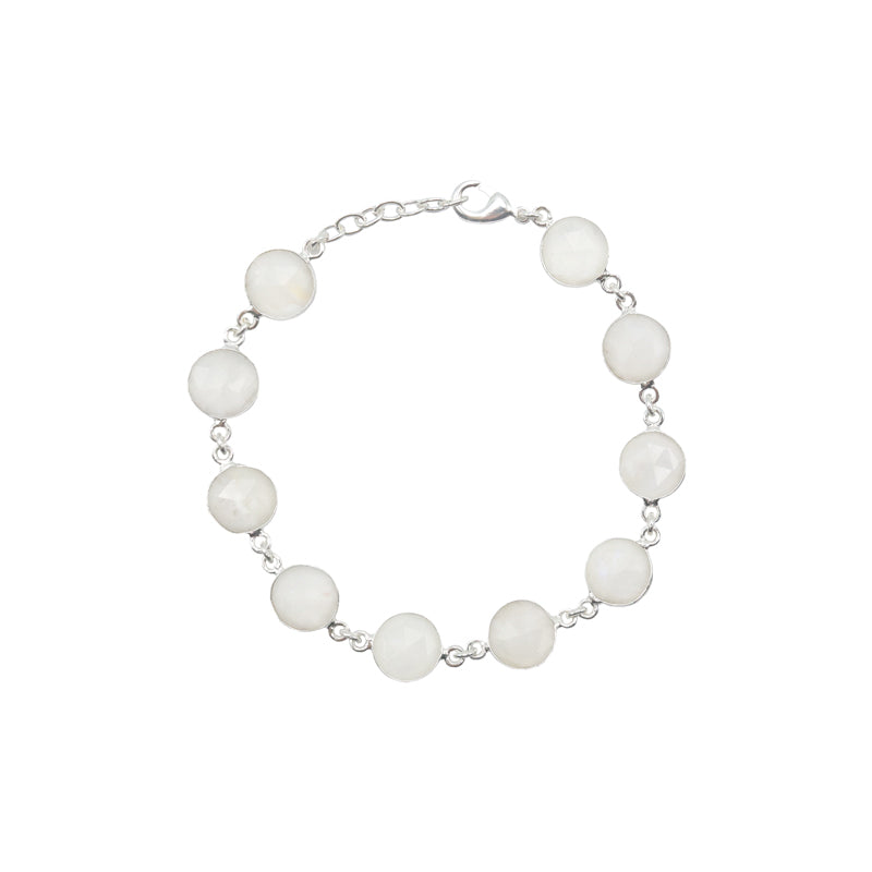 Pulsera Kira Plata Piedra Lunar