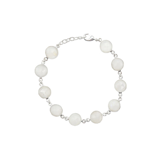 Pulsera Kira Plata Piedra Lunar