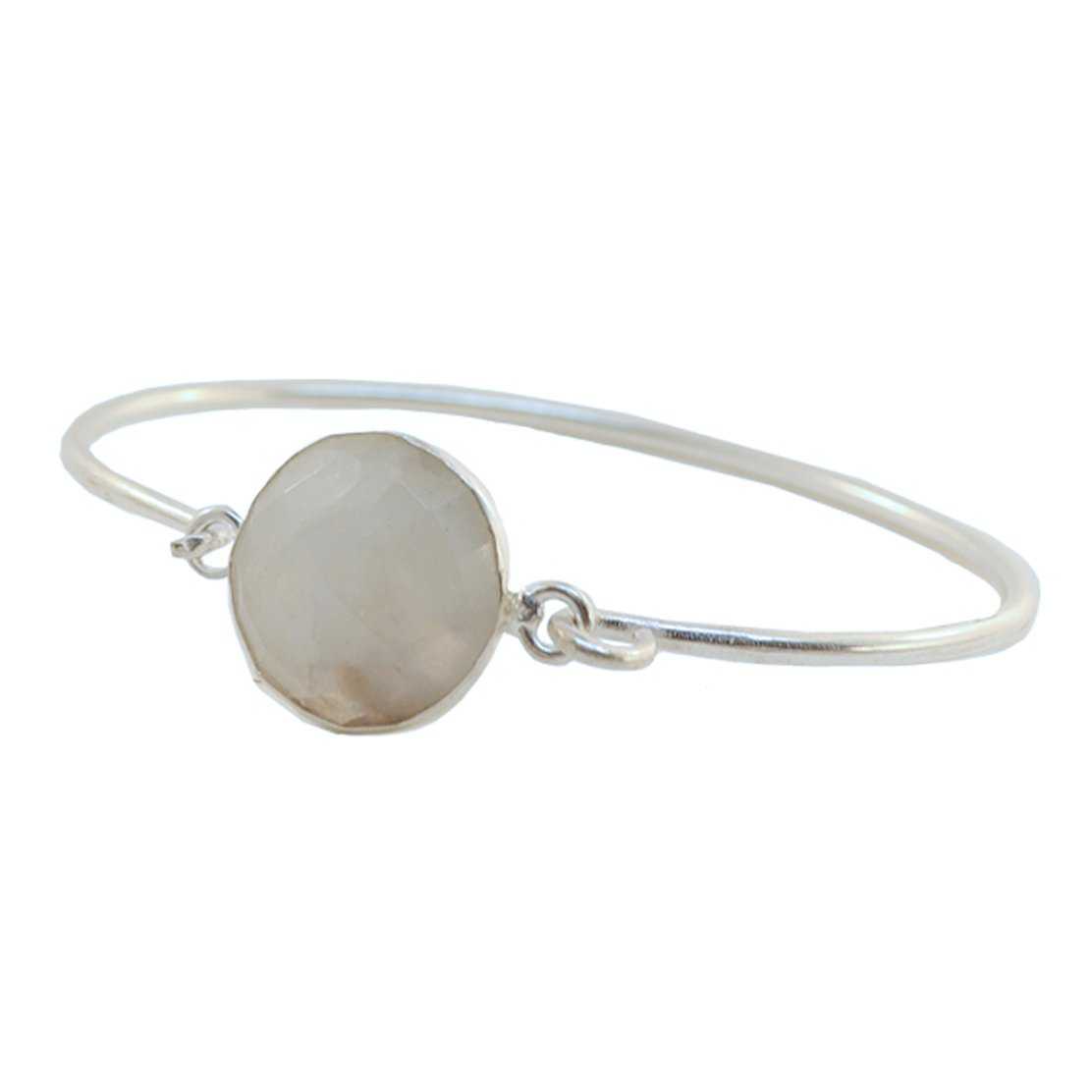 Pulsera Normandía Plata Piedra Lunar