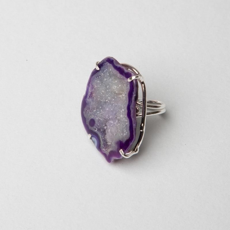 Anillo Geoda Plata Morado