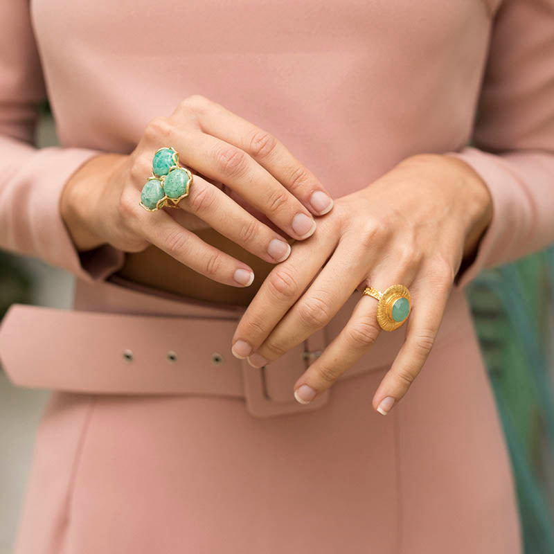 Anillo Giges Verde Agua