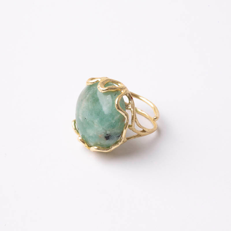 Anillo Checa Verde agua Amazonita
