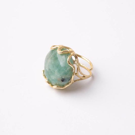 Anillo Checa Verde agua Amazonita