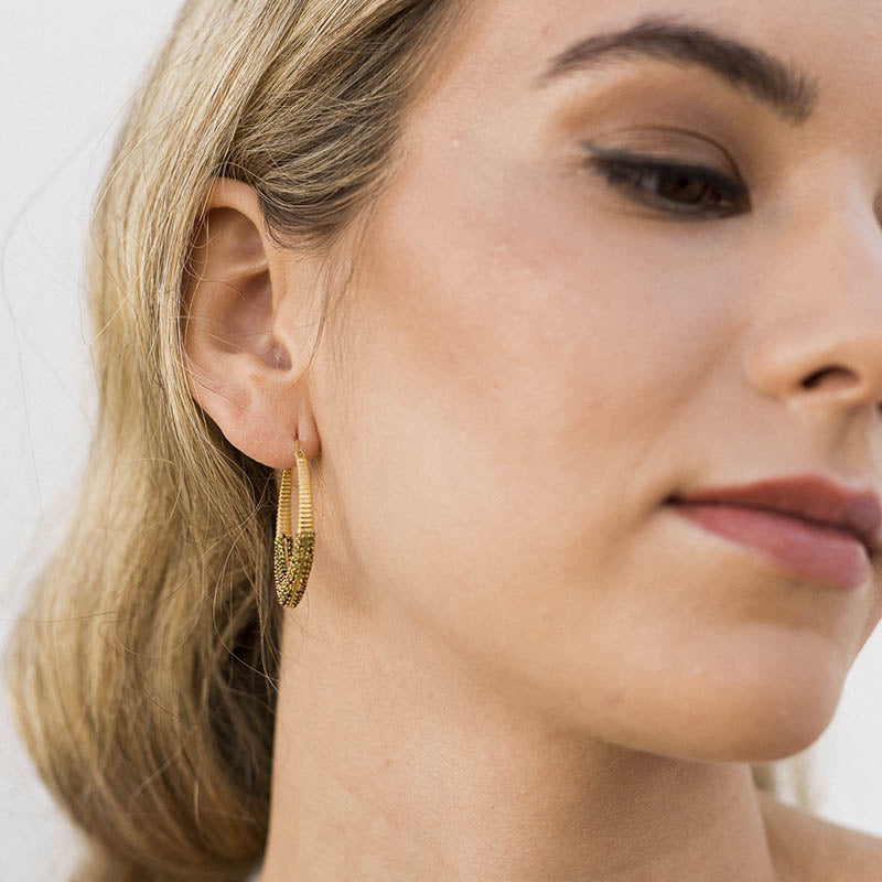 Pendientes Aros Jolie Ed. Limitada Verde