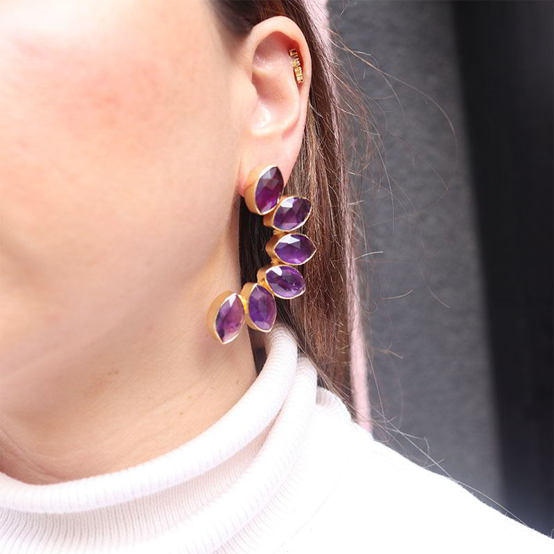 Pendientes Boreal Ed. Limitada Morado Amatista