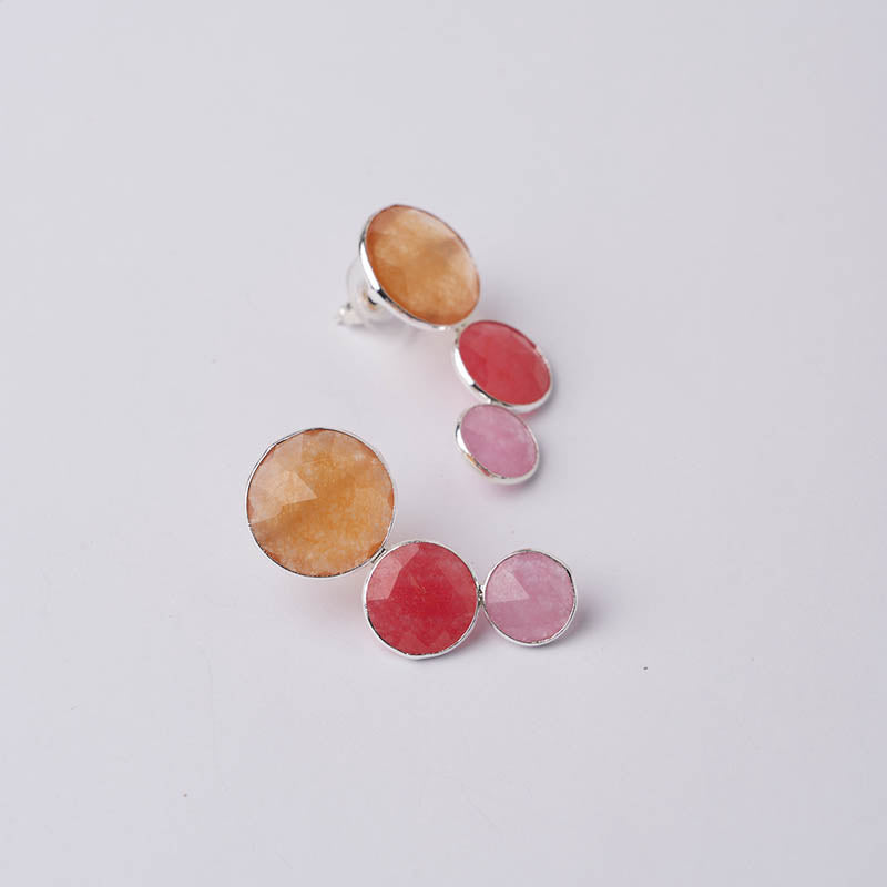 Pendientes Diana Ed. Limitada Plata Naranja, Fucsia y Rosa
