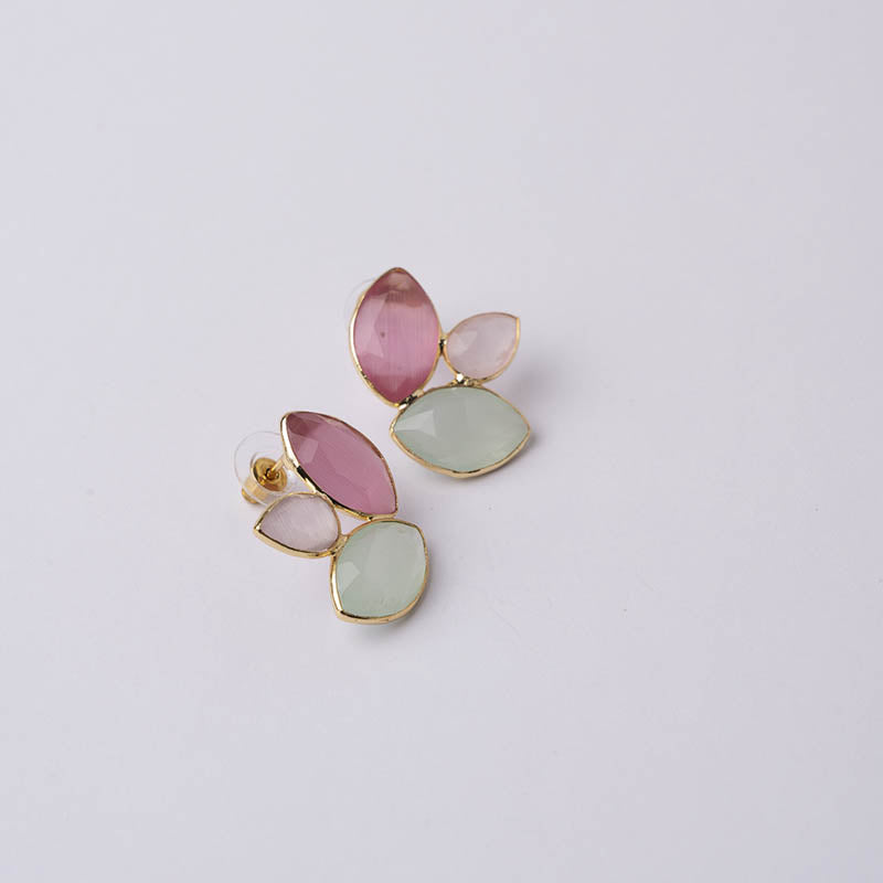 Pendientes Eritia Ed. Limitada Rosas y Verde agua