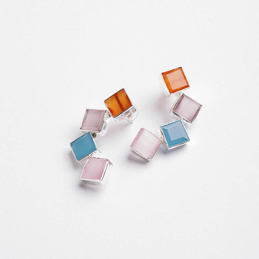 Pendientes Kioto Ed. Limitada Plata Multicolor Grow