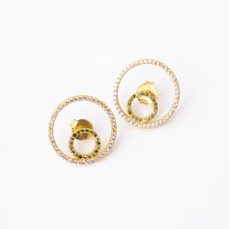 Pendientes Zukor Ed. Limitada Verde y Rosa Claro