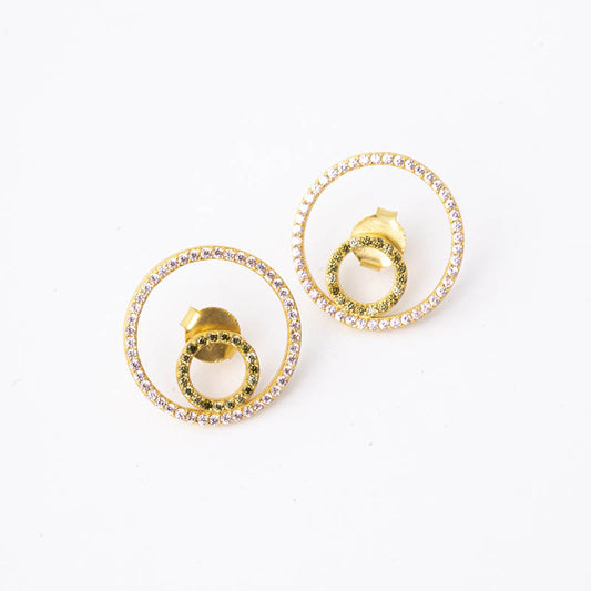 Pendientes Zukor Ed. Limitada Verde y Rosa Claro