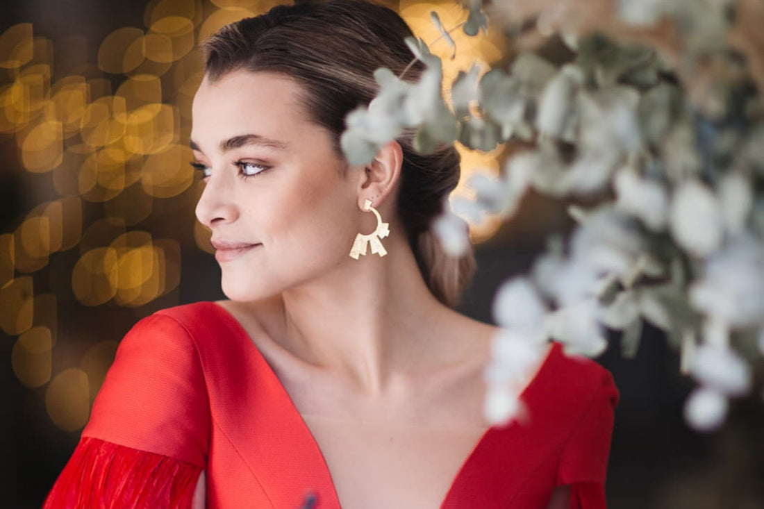 earrings to wear with red dress Red Apple Charm Drop Earrings - For The Teacher
