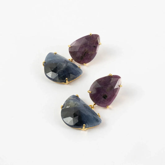 Pendientes Kaptol Ed. Limitada Rubí y Azul zafiro