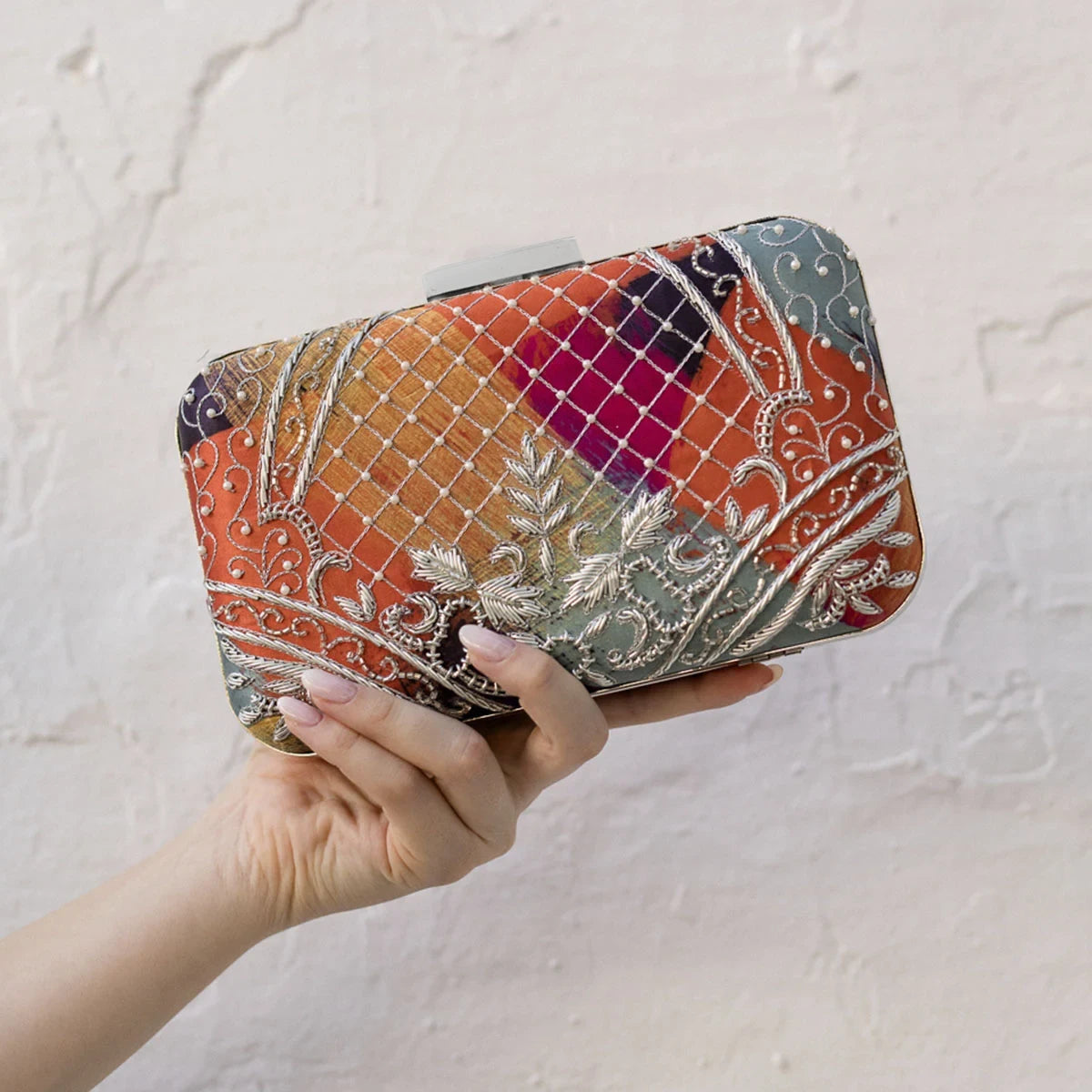 Bolso Arcobalero Plata multicolor