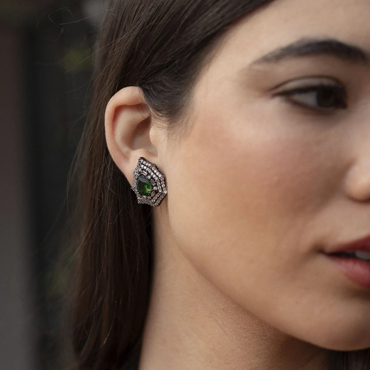 Pendientes Azacán Cromo Verde