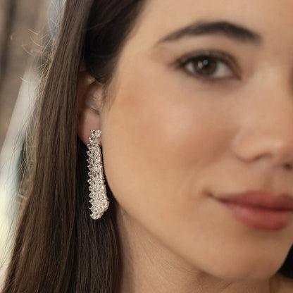 Pendientes Nieve Plata Shine