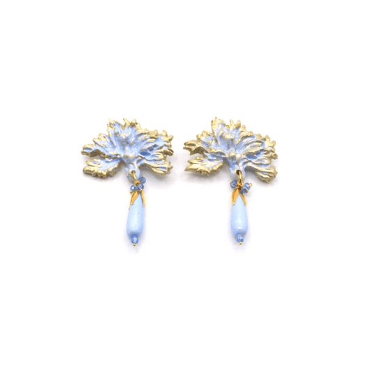 CSDV - Pendientes Clavel Lagrima Unico Celeste