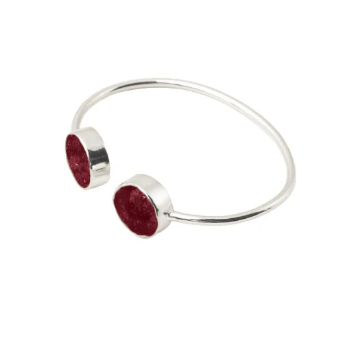 Brazalete Kivi Ed. Limitada Plata Drusa Burdeos
