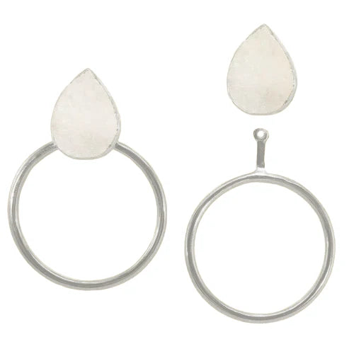Pendientes Diwa Desmontable Ed. Limitada Plata Piedra Lunar
