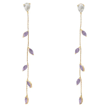 Pendientes Abril Zc Ed. Limitada Blanco y Morado