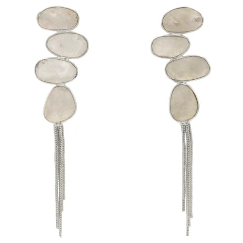 Pendientes Geniqui Ed. Limitada Plata Piedra Lunar