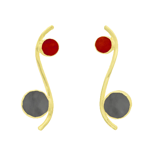 Pendientes Isis Ed. Limitada Rojo y Gris