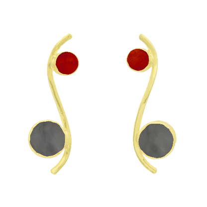 Pendientes Isis Ed. Limitada Rojo y Gris
