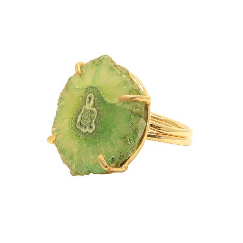 Anillo Piedra Solar Verde