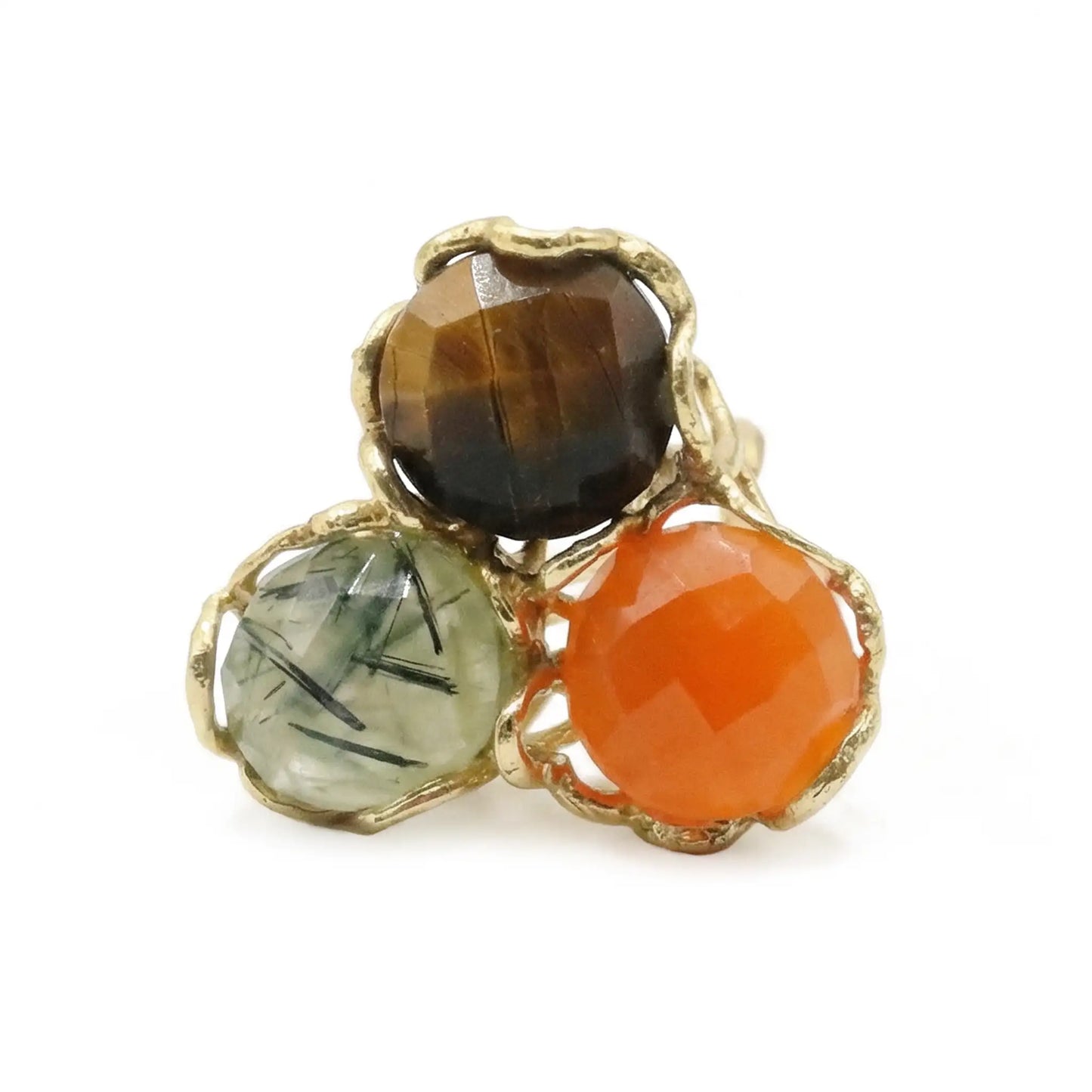 Anillo Baviera Face Ed. Limitada Naranja, Marrón y Verde Prenhita