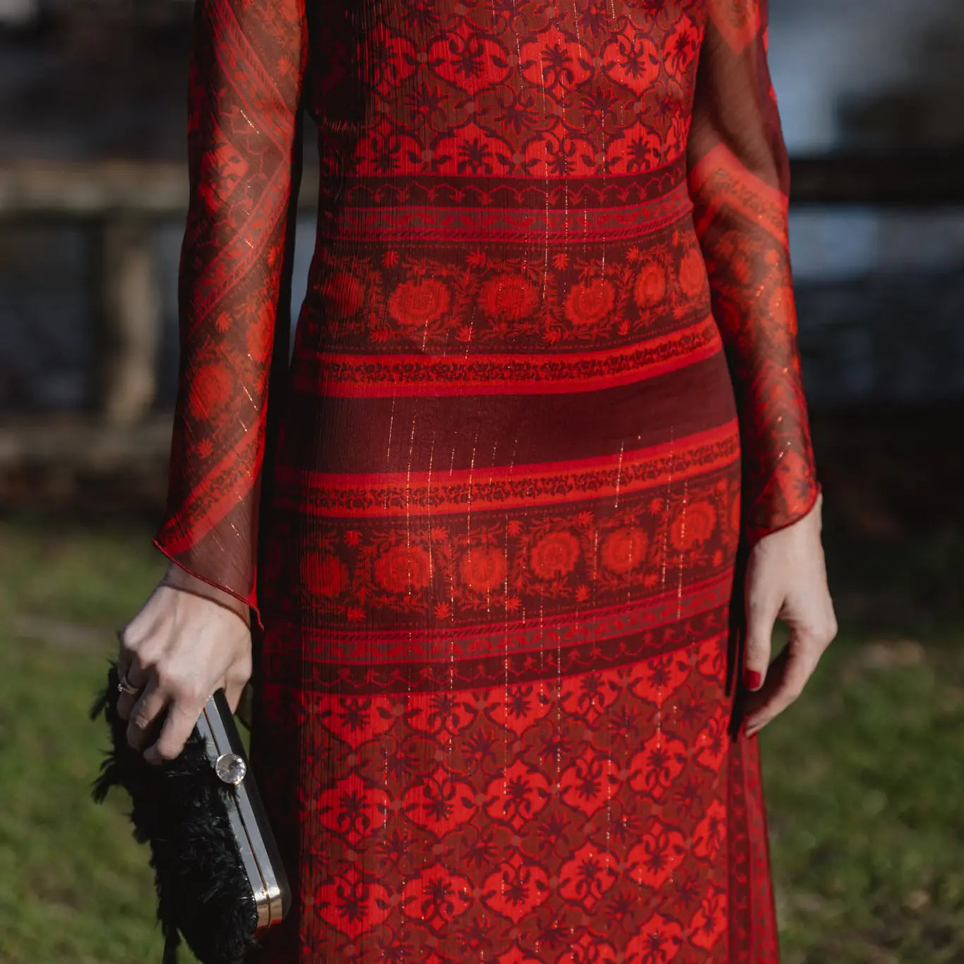 Bolso Tamlor Plumas Negro