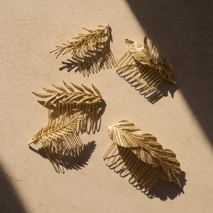 Peinecillo Grande 3 Hojas Selene Oro