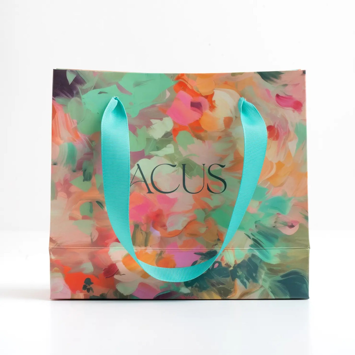 Bolsa Acus Estampado Verde Multicolor pequeña