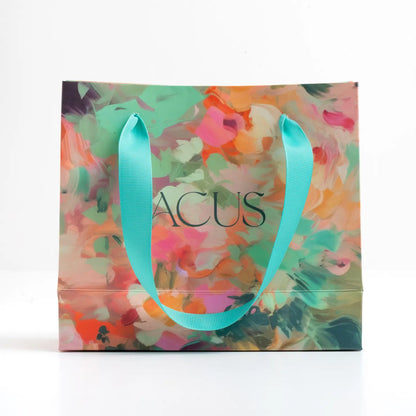 Bolsa Acus Estampado Verde Multicolor pequeña