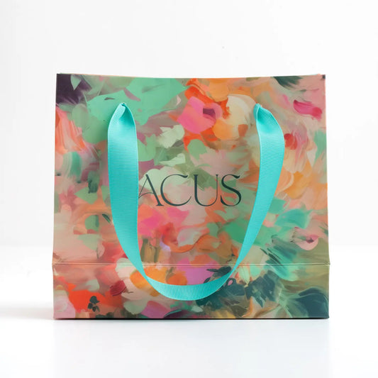 Bolsa Acus Estampado Verde Multicolor pequeña