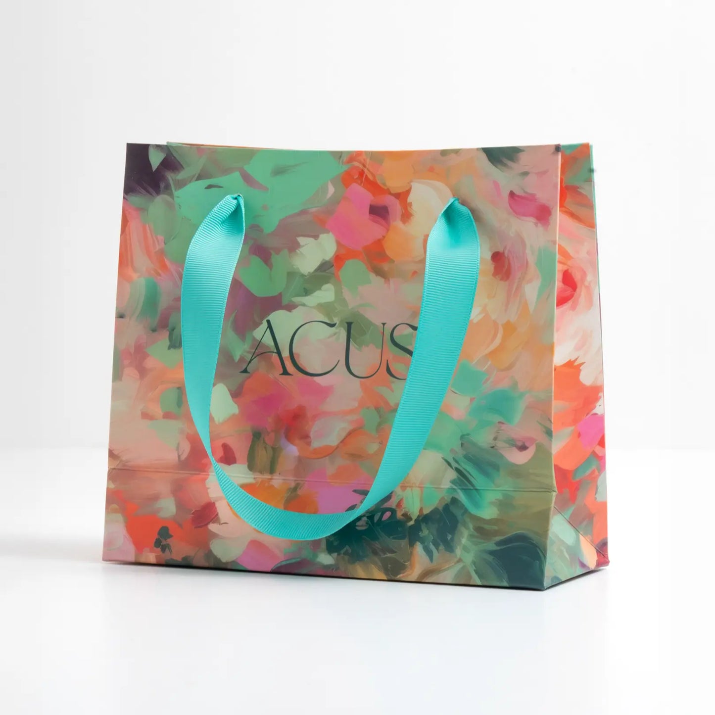 Bolsa Acus Estampado Verde Multicolor pequeña