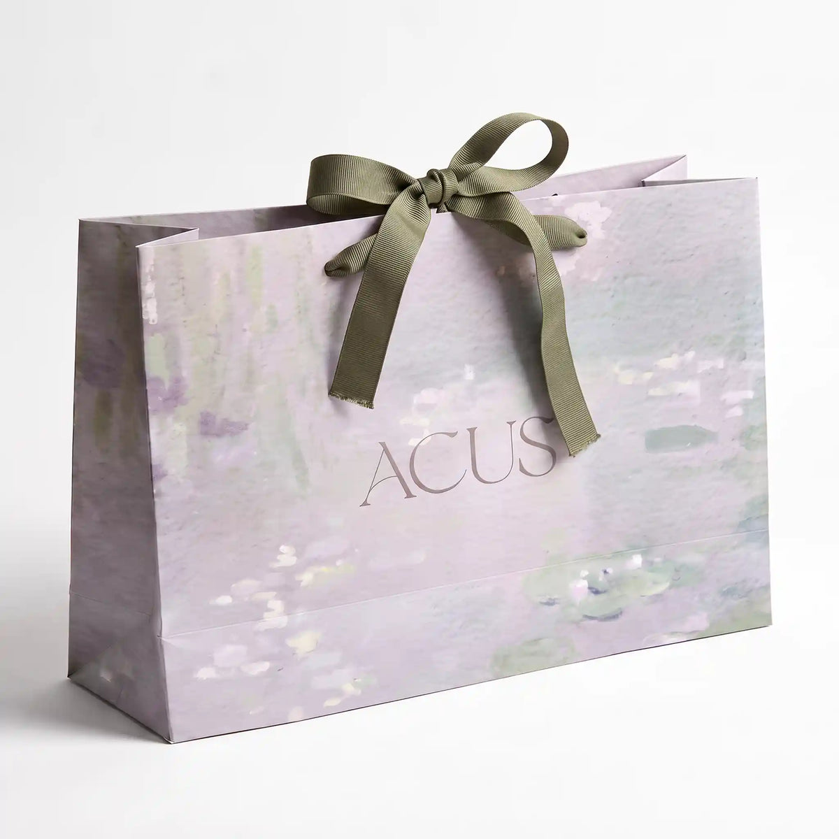 Bolsa Acus Estampado Verdes y Gris grande